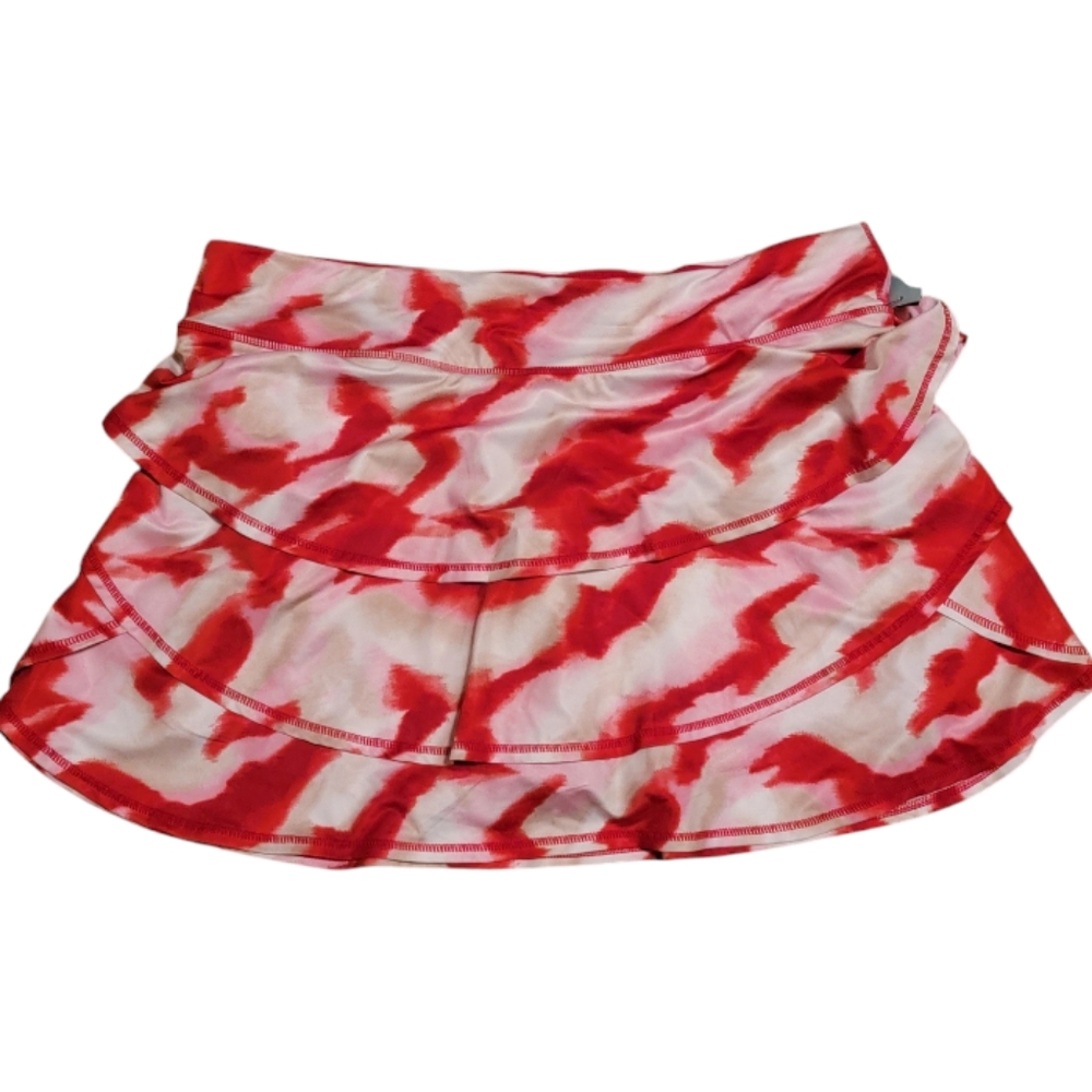 Ideology Red and White Tiered Athletic Skort